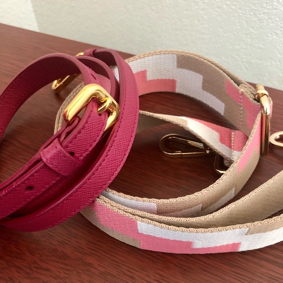 Prada tessuto leather & nylon in beautiful hot pink with 2 straps - Picture 15 of 15